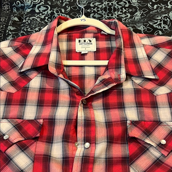 Ely Cattleman Red and White Plaid Men's Shirt - Picture 5 of 9